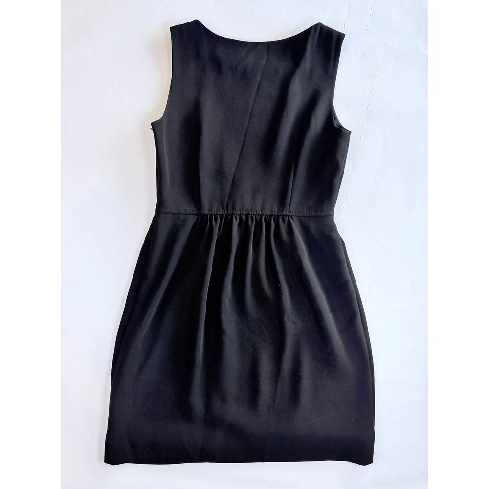 J.Crew Dress Womens 2 Black Sleeveless Fit & Flare Mini‎ 58579